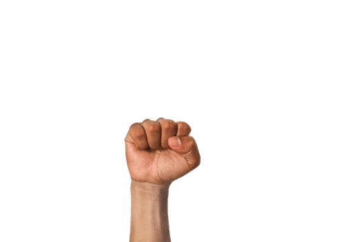 Brown Skin Fist Raised in Power Symbolism and Strength in Unity and Rebellion Action and png