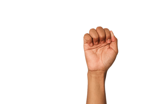 Brown Hand Clenched Fist Dark Background in image description for commercial use or other similar png