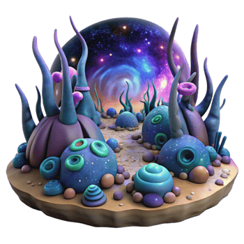 extraordinary abstract A Desolate Alien Landscape Dotted professional png