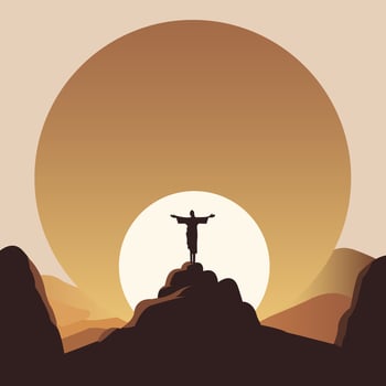 Joyful Easter Sunday in Flat Design vector