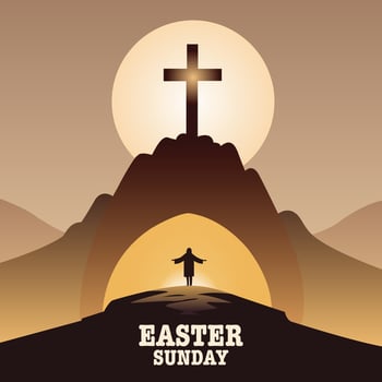 Flat easter sunday illustration vector