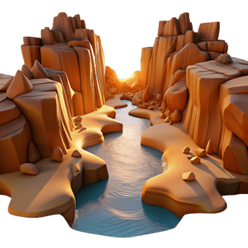 magnificent traditional A Desert Canyon Carved by Wind and professional png