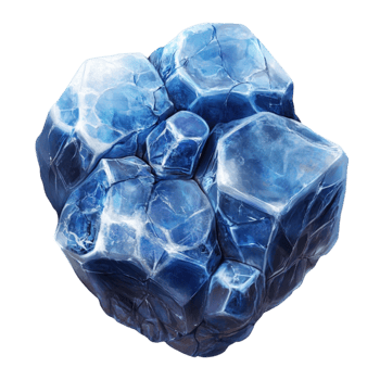 Stunning Sparkling Blue Garnet Gemstone Transparent Background png