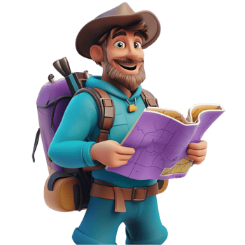 Hikers backpacks outdoor adventure Isolated On Transparent Background png