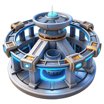 dramatic vintage A Futuristic Space Station with 4K png