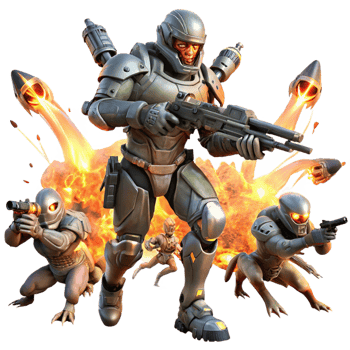 elegant minimalist A Futuristic Soldier Equipped with professional png