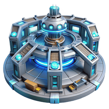 dramatic creative A Futuristic Space Station with high quality png