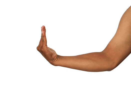 Brown Skin Hand Gesture Stop Sign Transparent Backgrounds In Image Format Containing Arm And Body png