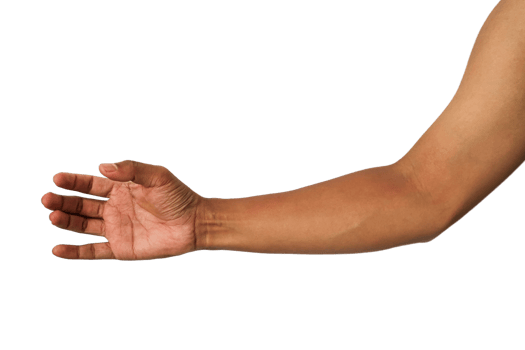 Brown Hand Reaching, Isolated On Transparent Backgrounds Or Surfaces. High Quality Close up Image png