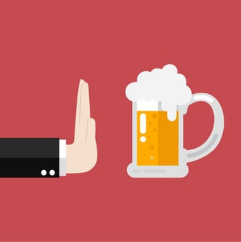 Illustration of not drinking beer for everyone vector