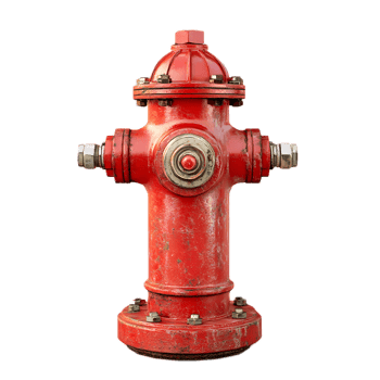 Vintage Red Fire Hydrant on City Street Ready for Emergency png
