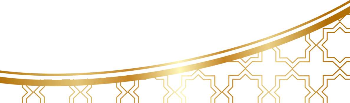 Golden islamic footer png