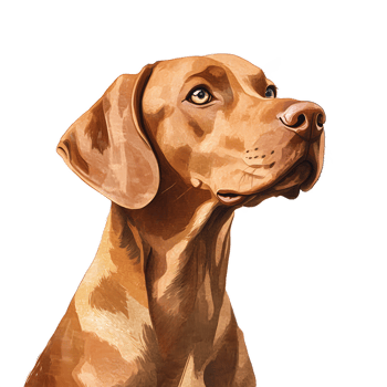 Attentive Labrador Retriever Dog Portrait in Natural Setting with Warm Tones png