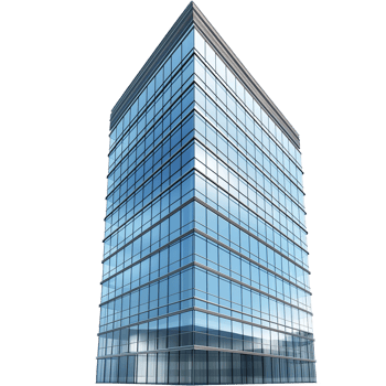 Isolated Tall Glass Building with Contemporary Architecture png