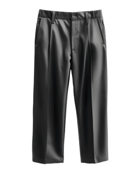 Black Leather Tailored Pants for Formal or Casual Wear png