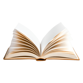 Open Book with Blank Pages on a for Education png