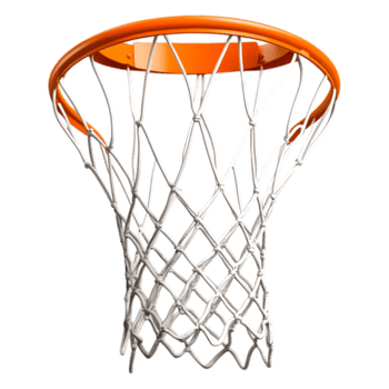 Basketball Hoop with Net and Orange Rim Against png