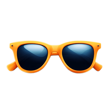 Vibrant yellow sunglasses fashionable accessory for summer vacation and outdoor activities png