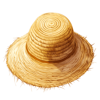 Woven Straw Sun Hat for Summertime Leisure and Vacation Vibes png
