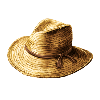 Straw Sun Hat for Summertime Beach and Vacation Vibes png