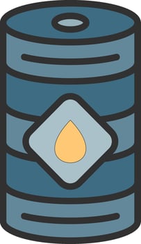 Oil barrel icon illustration vector
