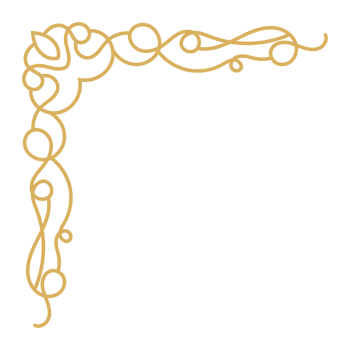 Antique Calligraphic Corner Frame with Ornate Artistic Element. png