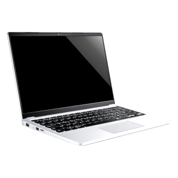 Sleek Silver Laptop on a for Technology Photo png