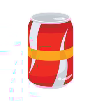 Modern yet handy 3d style icon showing soda can vector