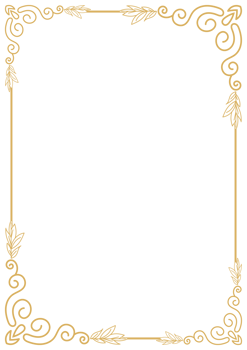 Calligraphic Frame with Ornate Border and Vintage Element. png