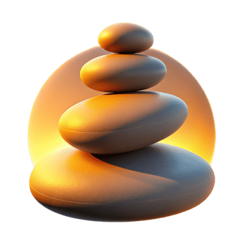 impressive artistic Three Smooth River Stones Stacked on original png