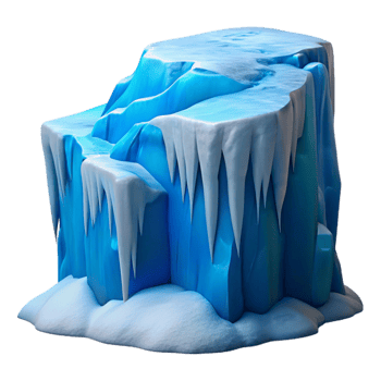 elegant artistic A Frozen Waterfall Clinging to a Cliff exclusive png