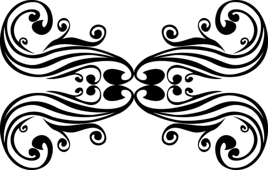 Elegant Black Calligraphic Frame Border vector
