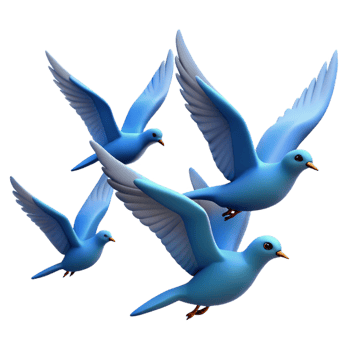 impressive modern A group of birds flying in formation against a clear blue sky, dynamic and graceful, wildlife photography genuine png