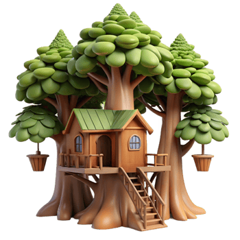extraordinary traditional A Treehouse Built Into Giant Redwood premium png