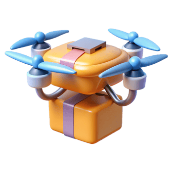 stunning creative A Drone Delivering a Package Sleek authentic png