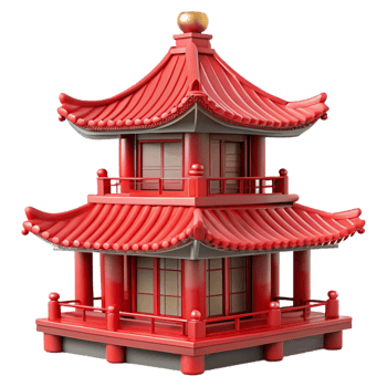 wonderful minimalist A Traditional Chinese Pagoda with genuine png