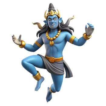 impressive artistic A cosmic Shiva, the destroyer god, performing the Tandava dance, dynamic and energetic style high quality png