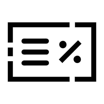Coupon code icon with modern design on white background for ecommerce vector