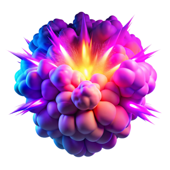 vibrant artistic A Chaotic Explosion of Vibrant Neon premium png
