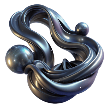 stunning contemporary Flowing ribbons of liquid mercury, reflecting a nebula, dark and mysterious lighting, surrealism exclusive png