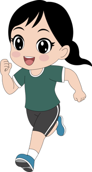 cartoon girl running clip art png