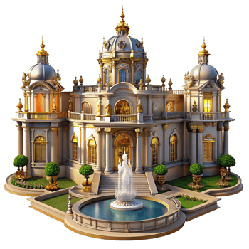 wonderful modern A Baroque Palace with Ornate Gardens exclusive png