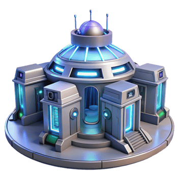 extraordinary rustic A futuristic research facility with glowing lights and clean lines, sterile atmosphere, sci-fi style, wide angle lens 4K png