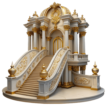 magnificent traditional Baroque Palace Ornate Decorations high resolution png