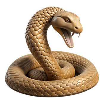 stunning modern A coiled rattlesnake ready to strike, desert setting, tense atmosphere, detailed scales, nature photography style high quality png