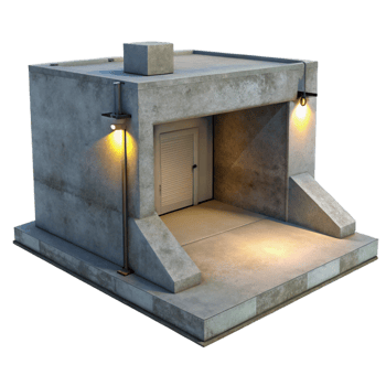 extraordinary rustic A Minimalist Concrete Bunker with a 4K png