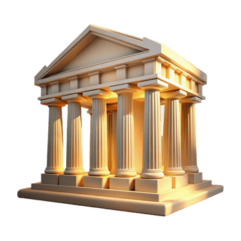 magnificent rustic A crumbling ancient Greek temple with Doric columns, soft golden sunlight, classical, genuine png