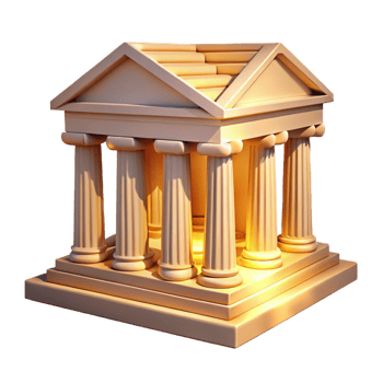 vibrant contemporary A crumbling ancient Greek temple with Doric columns, soft golden sunlight, classical, authentic png