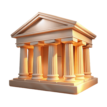 impressive modern A crumbling ancient Greek temple with Doric columns, soft golden sunlight, classical, exclusive png