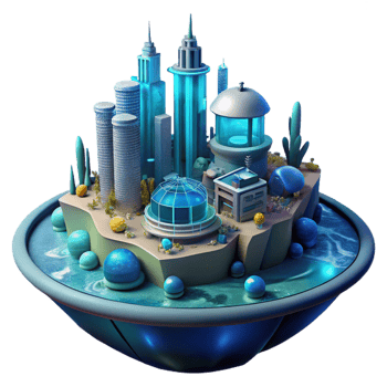 wonderful contemporary A Futuristic City Built on the Ocean professional png
